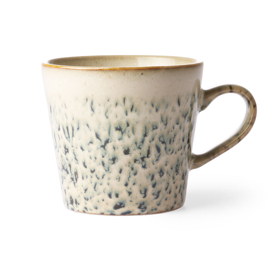 70s ceramics: cappuccino mug, hail