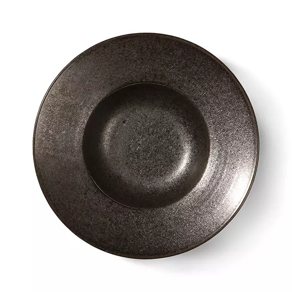 home chef ceramics: pasta plate rustic black