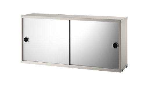 Cabinet with Two Mirror Doors w78 x d30 x h37 Beige 1pk