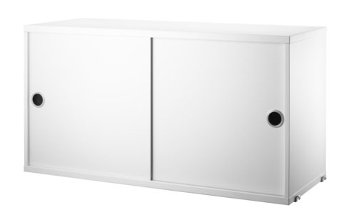 Cabinet with Sliding Doors w78 x d30 x h42 cm White 1pk