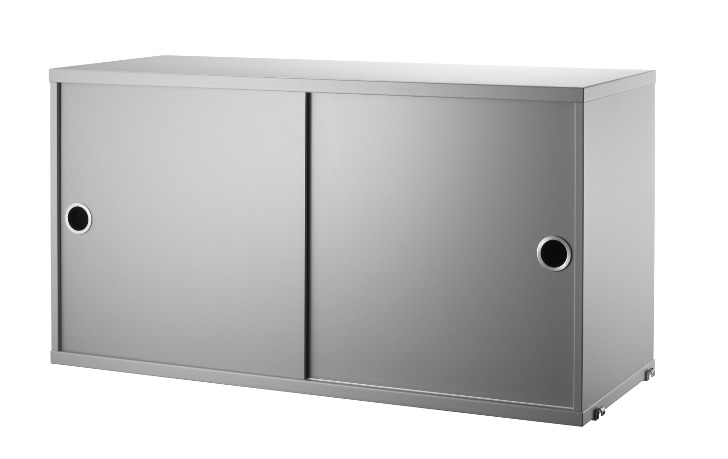 Cabinet with Sliding Doors w78 x d30 x h42 cm Grey 1pk
