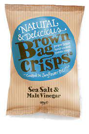 Brown Bag gourmet chips - Sea Salt and Malt Vinegar