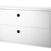 Cabinet with Two Drawers w78 x d30 x h42 cm White