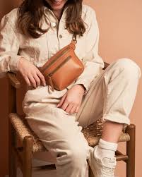 Beck`s bum bag Stromboli Leather Cognac