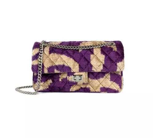 Velvet Bandita Bag Lilla/beige