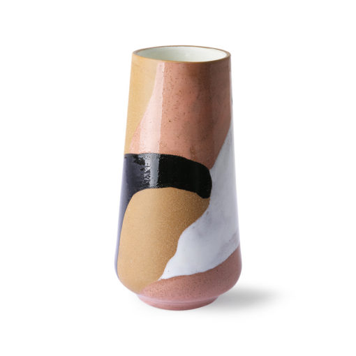 hand painted ceramic flower vase