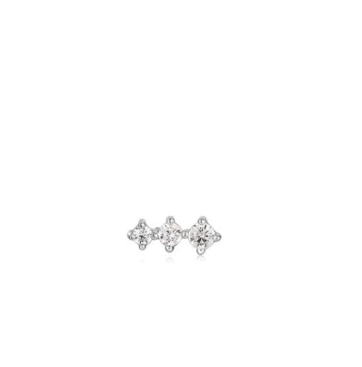 Silver Sparkle Crawler Barbell Single Earring