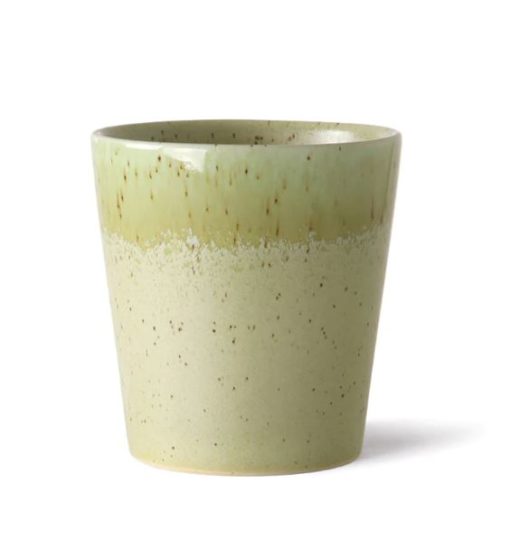 70s ceramics: coffee mug, pistachio