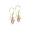 EARRINGS WITH STONE PINK QUARTS