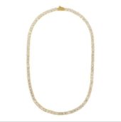Tennis necklace pale gold