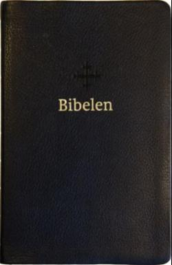 Bibel 2011, medium, sort skinn (BM)