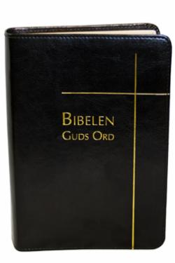 Bibelen Guds ord (R17). Storskrift. Sort kunstskinn. (VS-H)