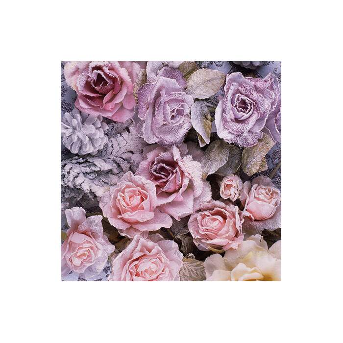 Servietter Lunsj "Winter Roses" - 3 lags 33x33cm
