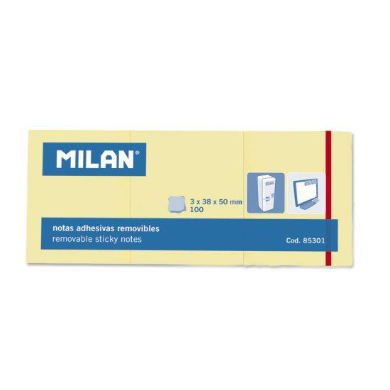 Sticky Notes Milan 100stk gull 3x38x50mm