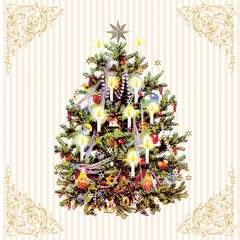 Servietter Kaffe "Christmas Tree" - 3 lags 25x25cm