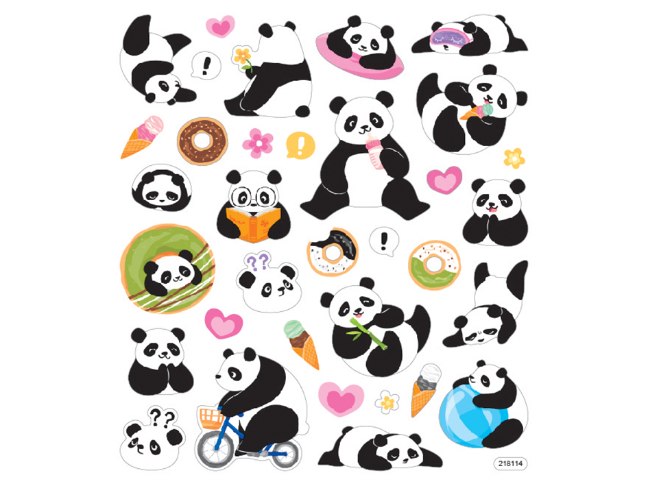 Klistermerker - Panda
