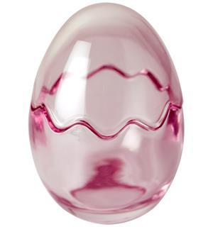 Egg Glass krukke - rosa 8x12cm