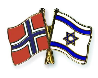 Pins Flagg Israel/Norge - flagg med Davidstjerne