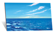 Flanellograf, Bakgrunn, Hav og himmel - Montert på stiv plate 80x120cm - stor