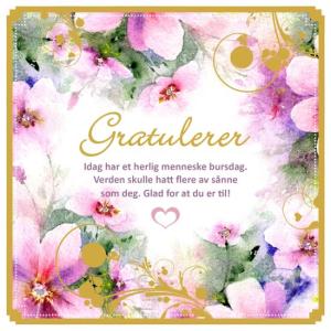 DBL kort "Gratulerer- i dag har et herlig..." - Memories collection