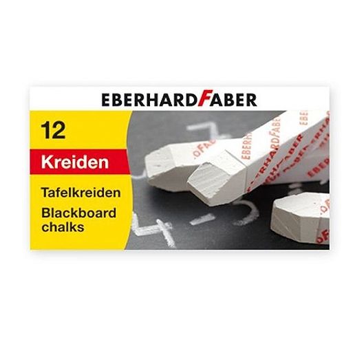 Tavlekritt, 12 stk hvite - Eberhard-Faber