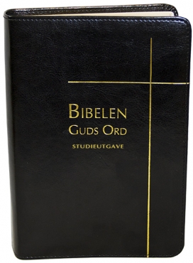 BIBELEN GUDS ORD STUDIEUTGAVE – SORT KUNSTSKINN - R17