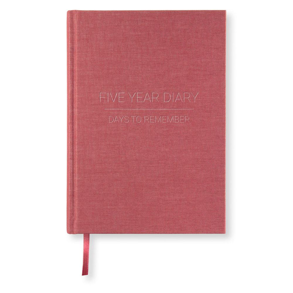 Dagbok 5 års planlegger Red Twist - 384 sider Paperstyle