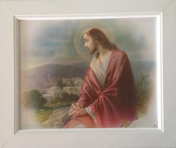 Bilde - Jesus ser utover Jerusalem - 20x25cm
