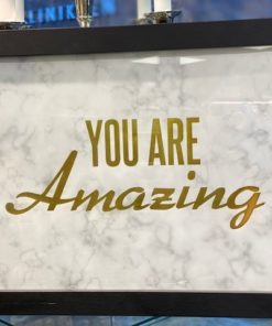 Bilde "You are amazing" marmorert m/sort ramme
