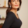 Carice Top Uni Rib svart