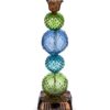 PIP Candle Holder Glass Bead Blue-Green h30cm