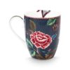 PIP Mug Large Flower Blues Blue 350ml