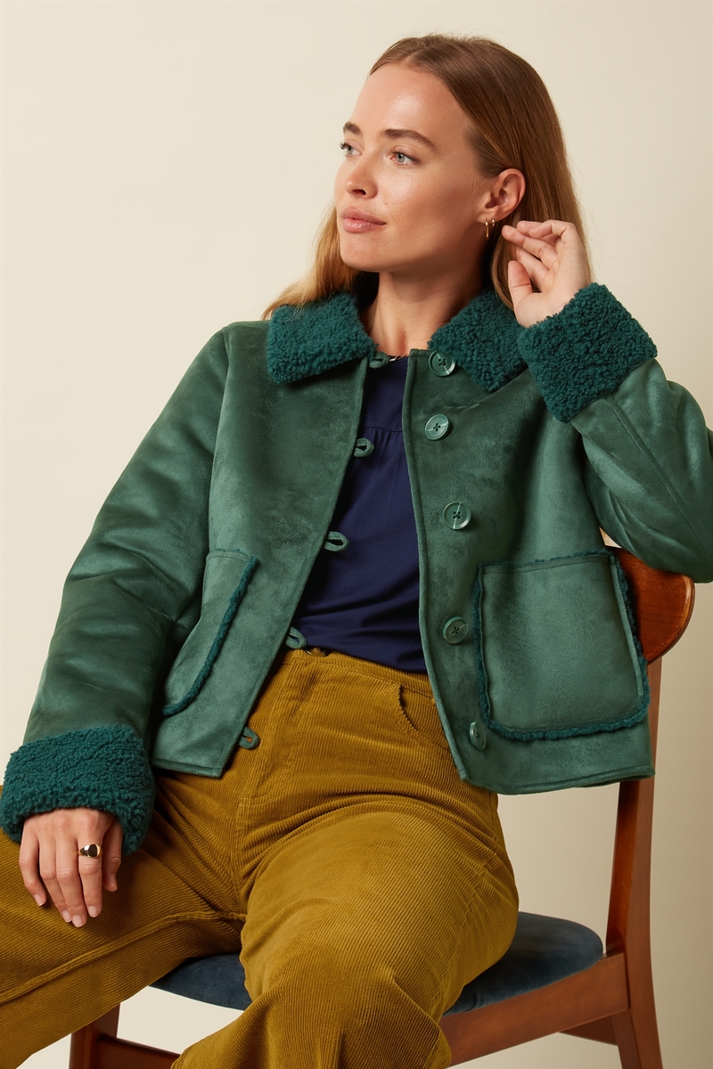 Dina Jacket Lammy Pine Green