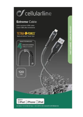Cellularline usb ekstra stek kabel for lightning