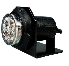 BGU LED rund varselslampe orange 12-24V