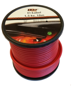 BGU el-kabel rød 1,5kv, 10m