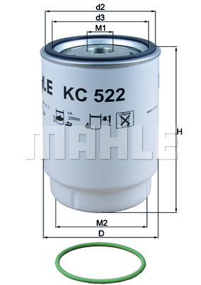 Drivstoffilter Mahle KC522