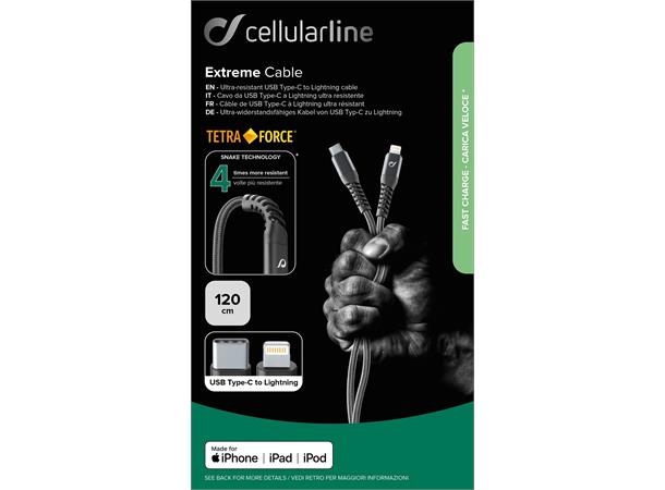 Cellularline Tetra cable 120cm-USB-C to light