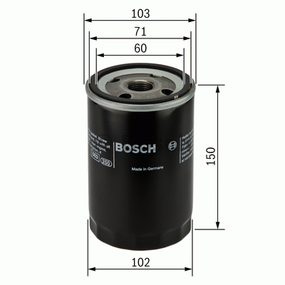 Oljefilter Bosch P2063 PH5822