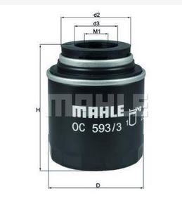 Oljefilter Mahle OC 593/3 PH10757