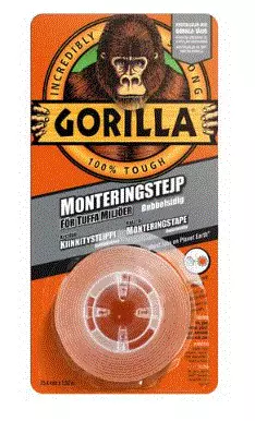 Gorilla Crystal Clear Mounting Tape 25mmx1,5m