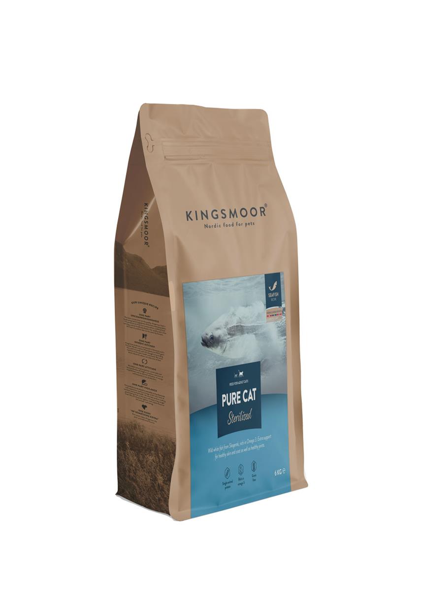 Kingsmoor adult katt sterilised havfisk 6kg