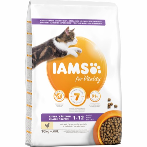 Iams Kitten & Junior  Kylling 10kg