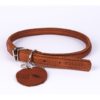 Rundsydd halsbånd ``collar soft`` brun 33-41cm