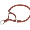 Lærhalvstrup ``soft collar`` 40cm brun