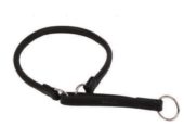 Lærhalvstrup ``soft collar`` 50cm svart