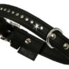 Halsbånd art Leather 1 rad strass svart
