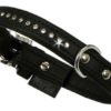 Halsbånd art leather 1rad 42cm 16mm svart