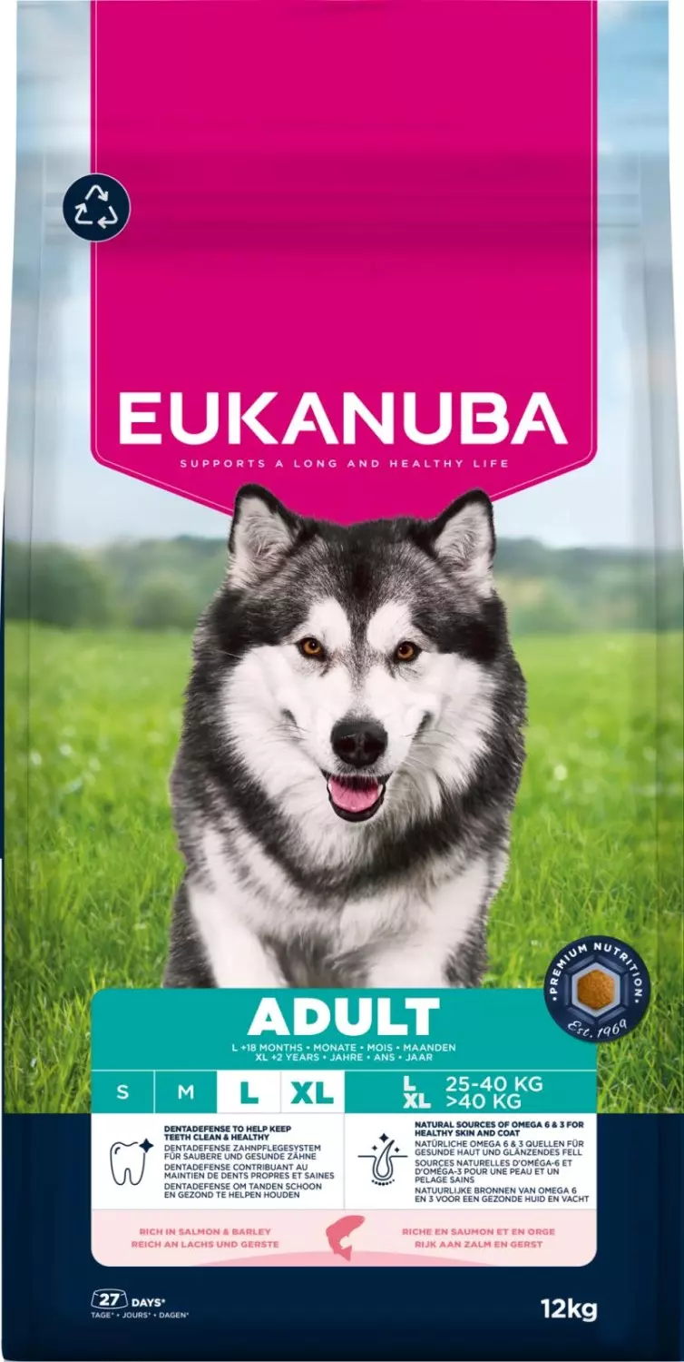 Eukanuba Adult L/XL laks & bygg 12 kg