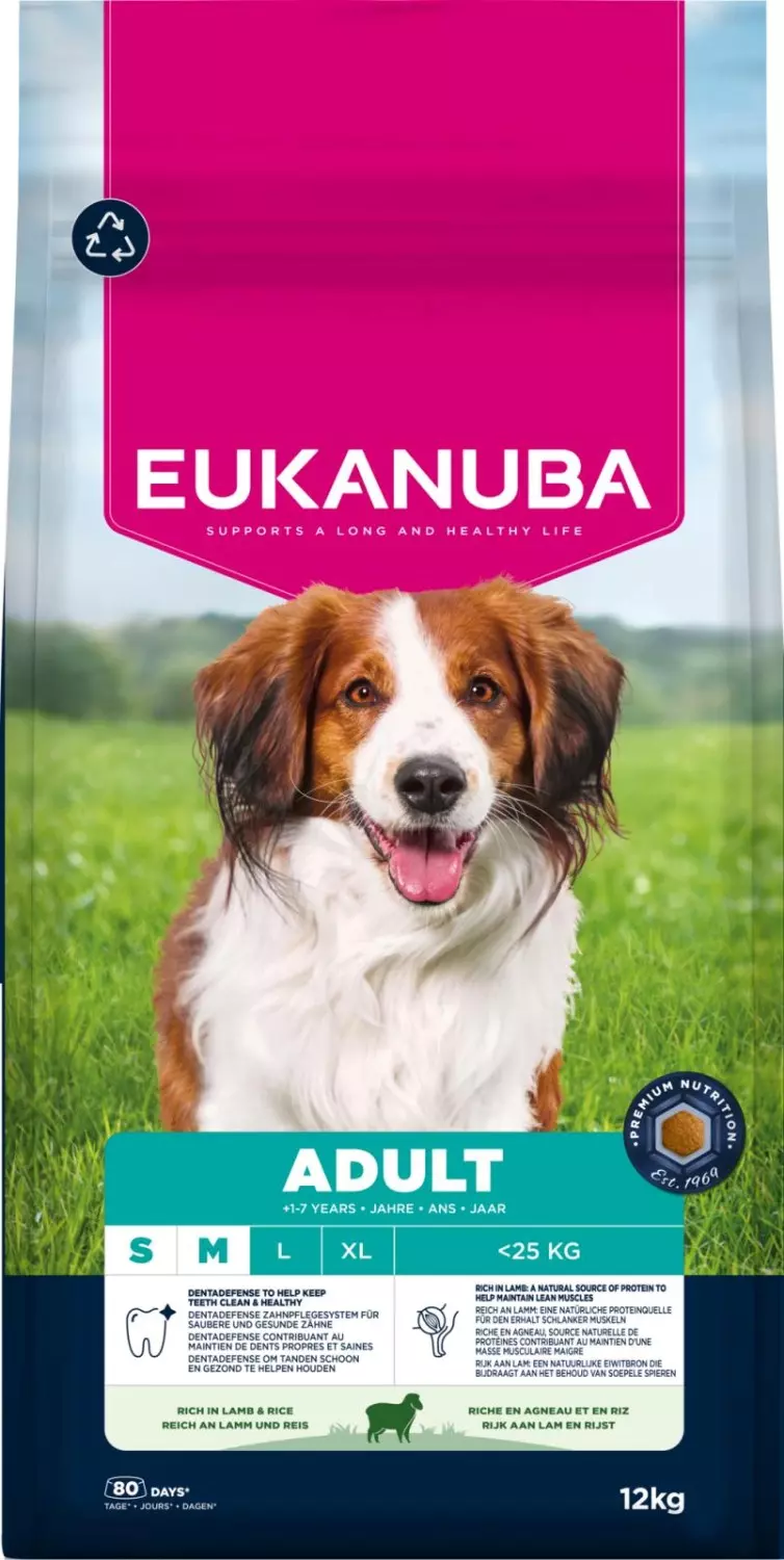 Eukanuba Adult small/medium Lam og Ris 12kg